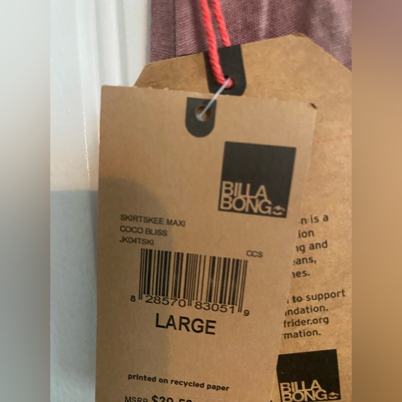 Billabong Tie-Dye Maxi Skirt in Mauve - Picture 4 of 11